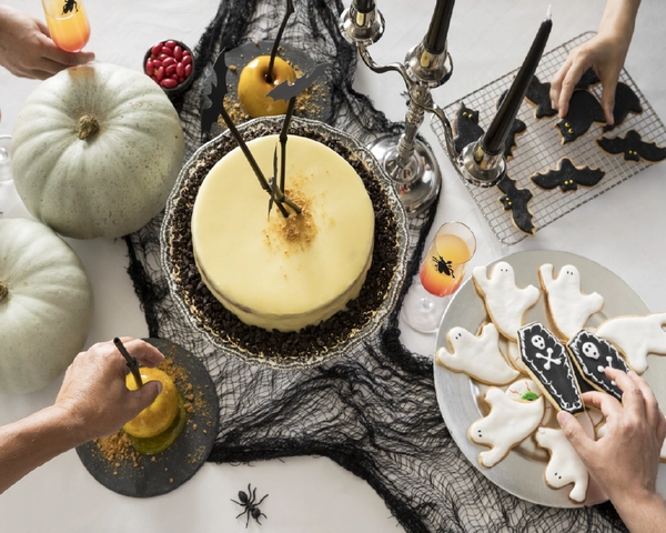 un festin effrayant pour une nuit de sorcières gourmandes