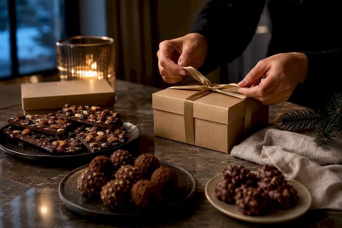 3 idées de cadeaux au chocolat à réaliser soi-même pour noël et une sélection de produits tout prêts chez bam