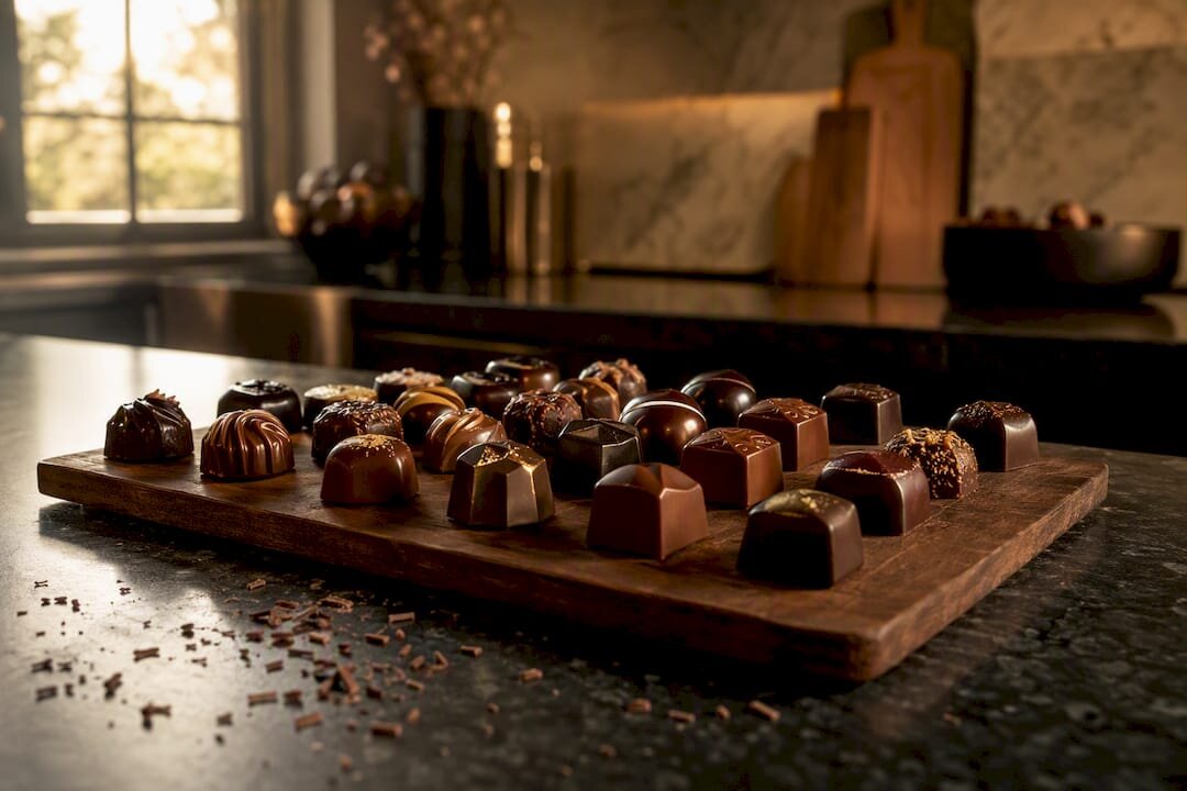 Des portions de dessert de la taille d'une bouchée disposées sur un plateau