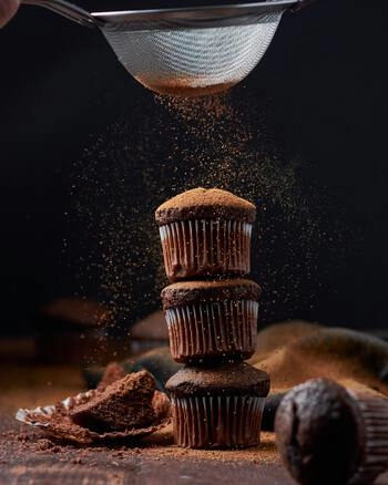 muffins au chocolat avec morceaux de chocolat