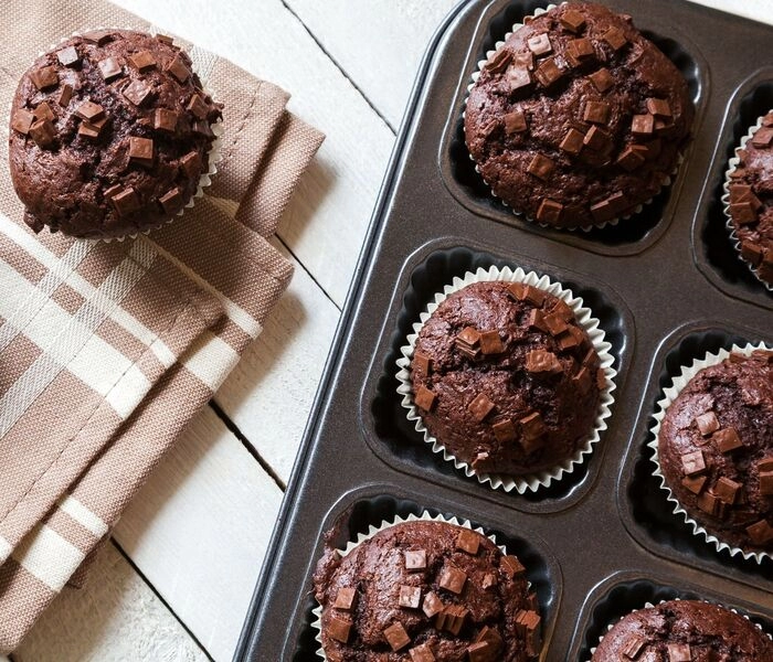 muffins olympiques : les meilleurs muffins au chocolat avec ganache au chocolat