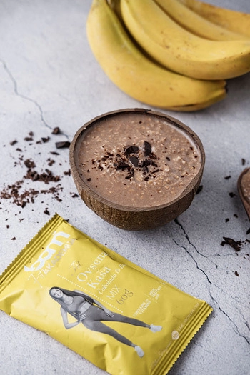 Flocons d''avoine, chocolat et banane, 60 g