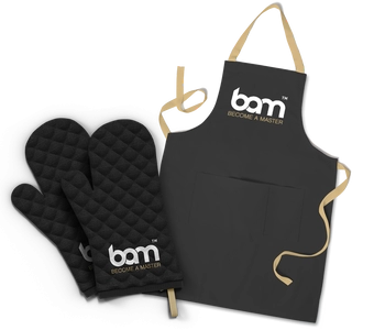 Ensemble tablier et gants de cuisine