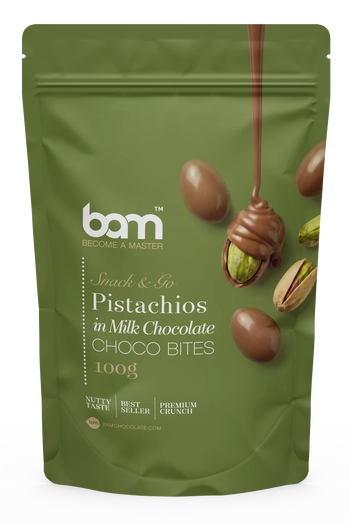 pistaches enrobées de chocolat au lait 100 g