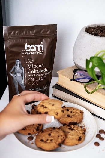 Gouttes de chocolat au lait, sans sucre ajouté, 250 g