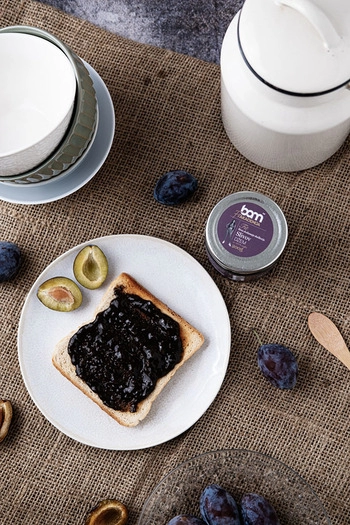 Confiture de prunes 100% fruits, sans sucre ajouté, 200 g