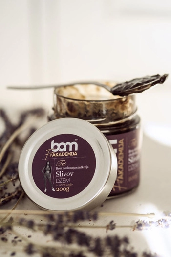 Confiture de prunes 100% fruits, sans sucre ajouté, 200 g