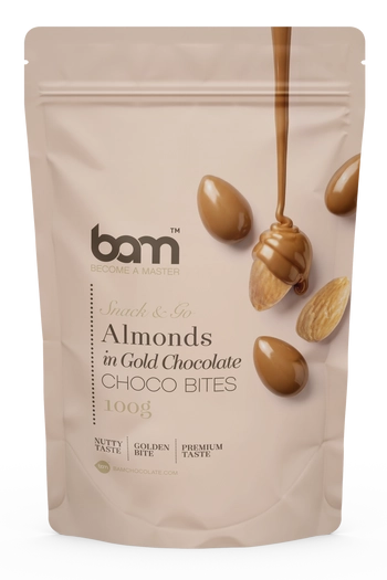 Amandes enrobées de chocolat doré, 100 g