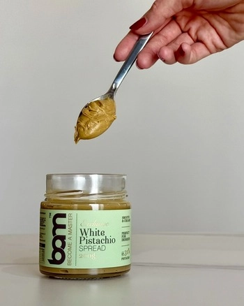Pâte à tartiner aux pistaches et au chocolat blanc, 200 g