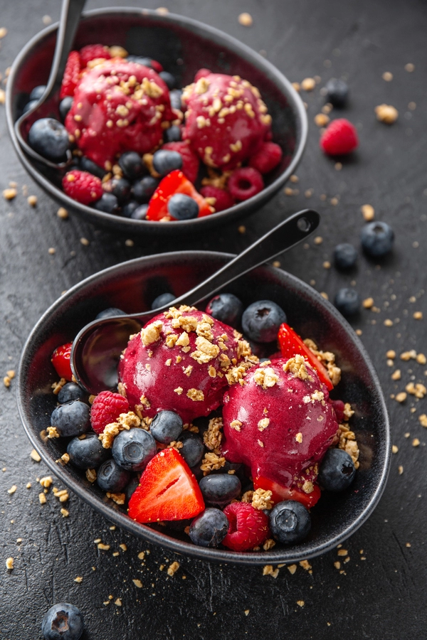 sorbet à la framboise
