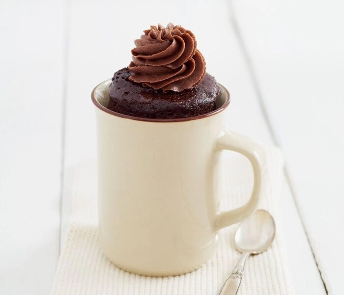 mug cake avec ganache au chocolat