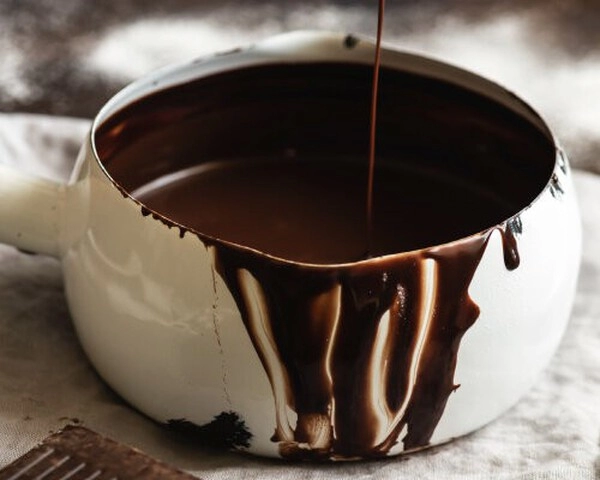 ganache au chocolat avec du vin de chocolat bam