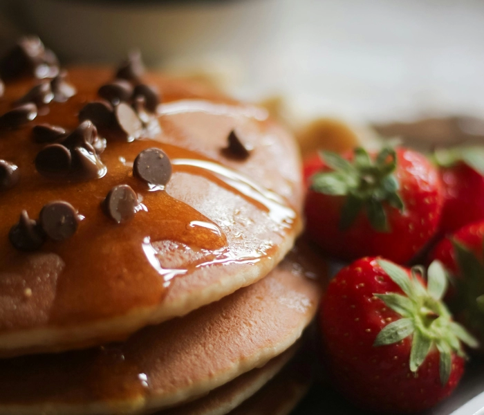 crêpes au potiron avec garniture au caramel salé