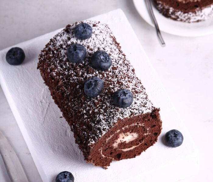 roulade au chocolat avec crème aigre