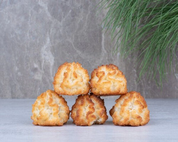 macarons juteux à la noix de coco