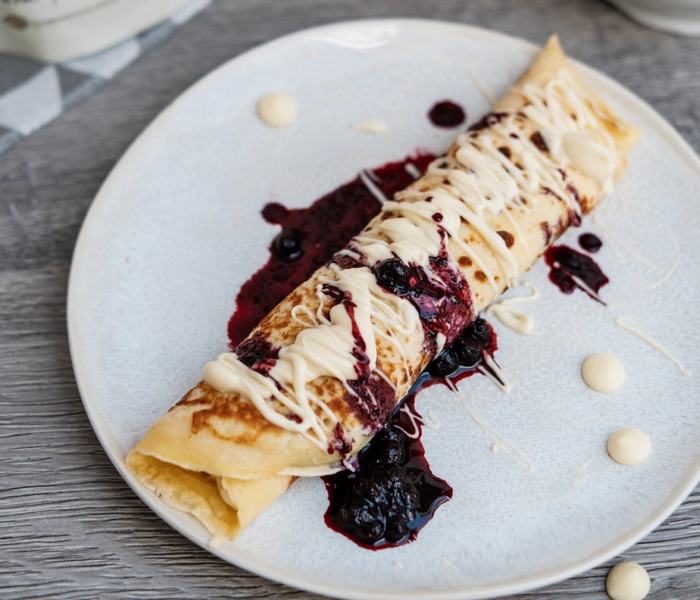 crêpes au chocolat blanc