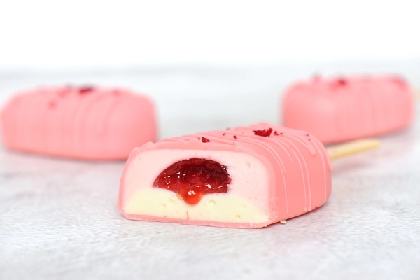 lumières de fraises au chocolat blanc