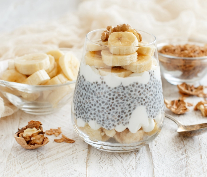 fit pudding au chia et à la banane