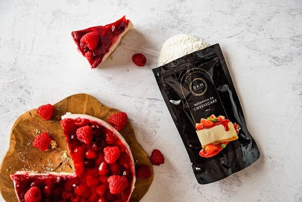 gteau au fromage à la framboise