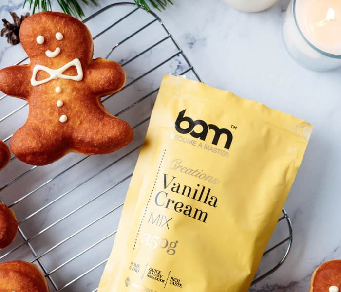 beignets de noël à la crème vanille