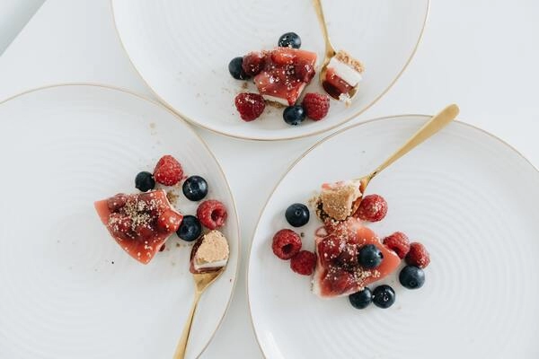 cubes de cheesecake sans cuisson