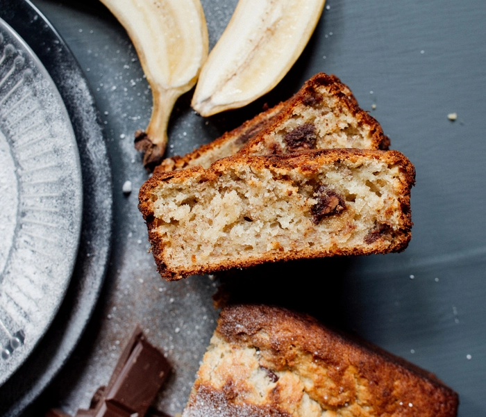 pain de banane fit à lavoine et à la banane