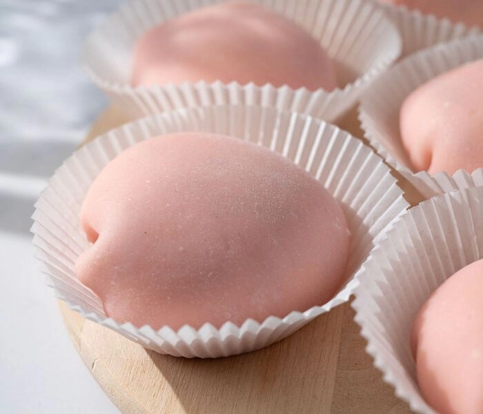 glace mochi avec confiture de fraises bam