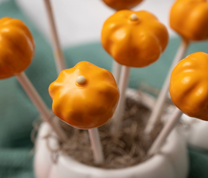 pops de gteau en forme de citrouille