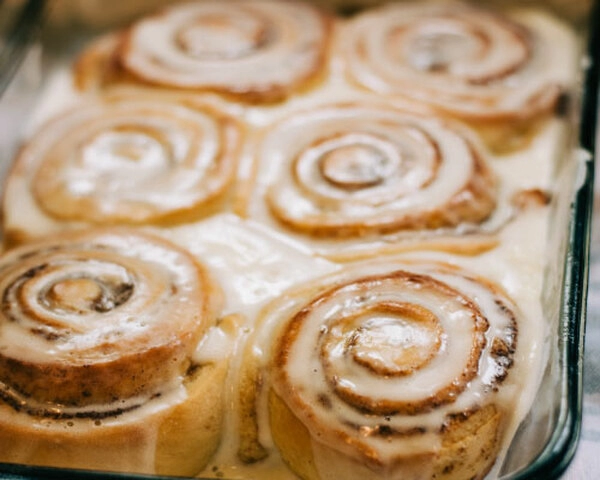 petits pains à la cannelle sans levure