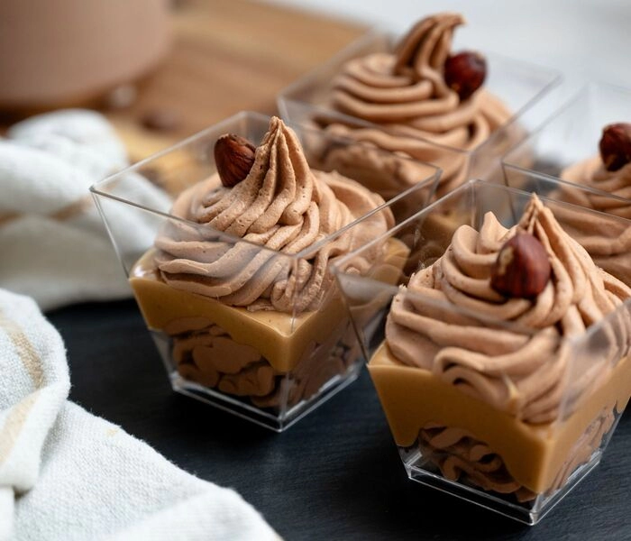 mousse au chocolat avec la pte à tartiner aux noisettes bam