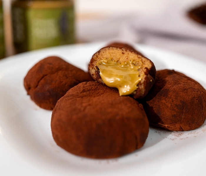 boules de tiramisu avec pte à tartiner à la pistache