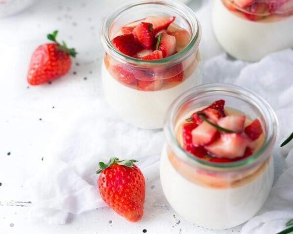 recette de panna cotta en pot