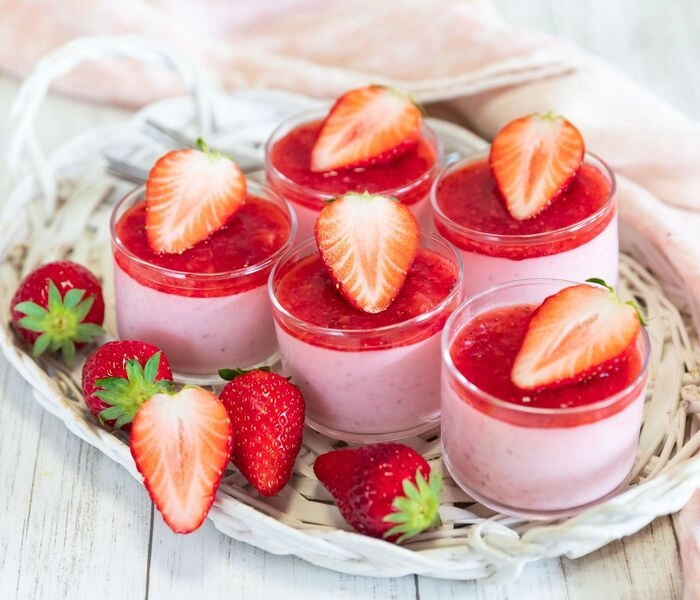 mousse aux fraises en pot