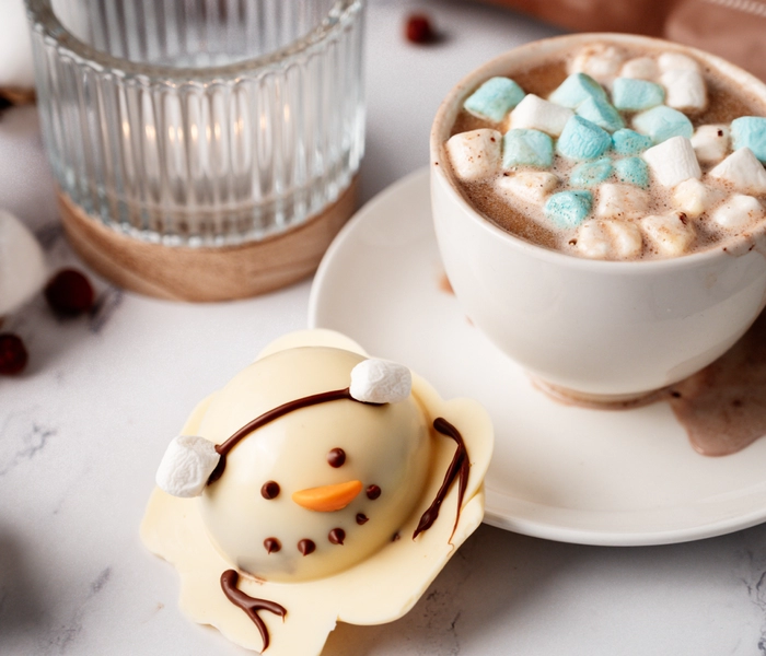 bonhomme de neige au chocolat chaud