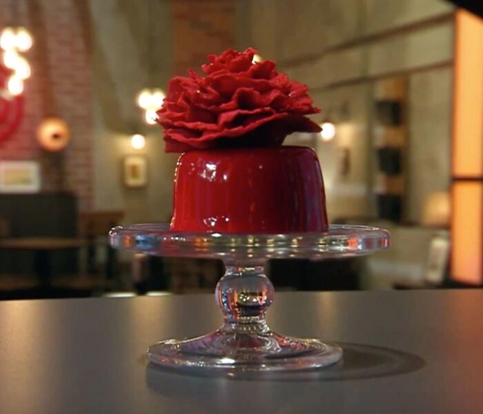 défi masterchef - dessert à lœillet rouge