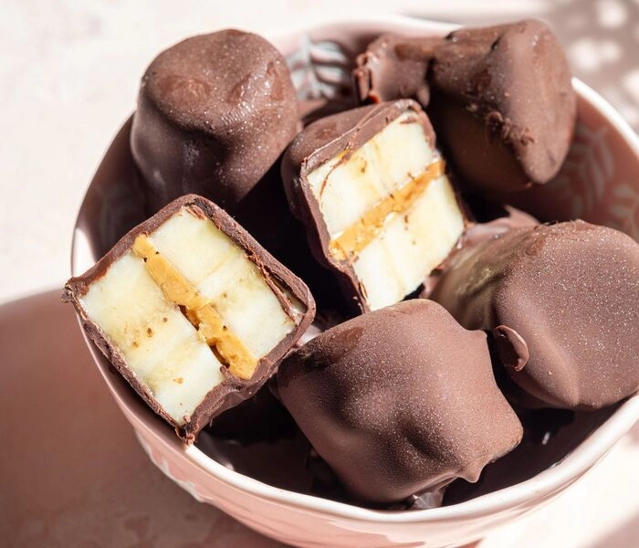 collation glacée au chocolat et à la banane