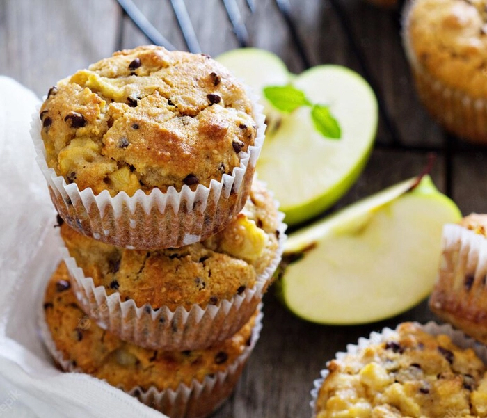muffins sains aux fraises avec des graines de chia