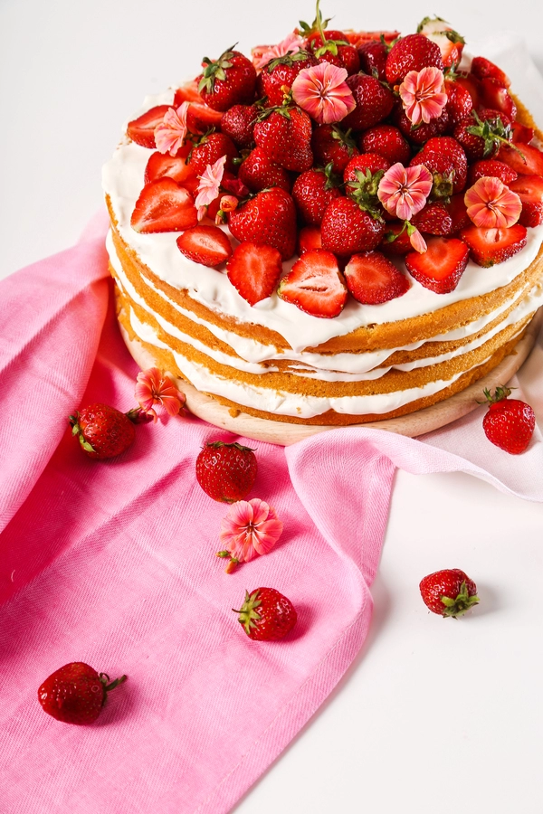 gteau aux fraises maison