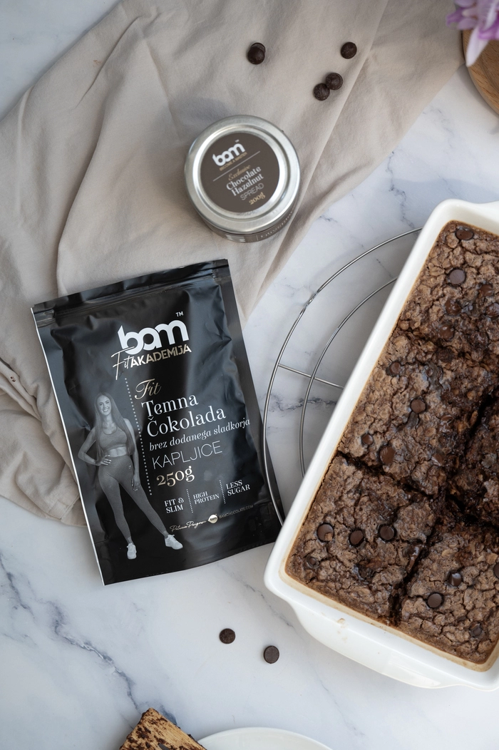 Brownie aux flocons d''avoine cuits au four